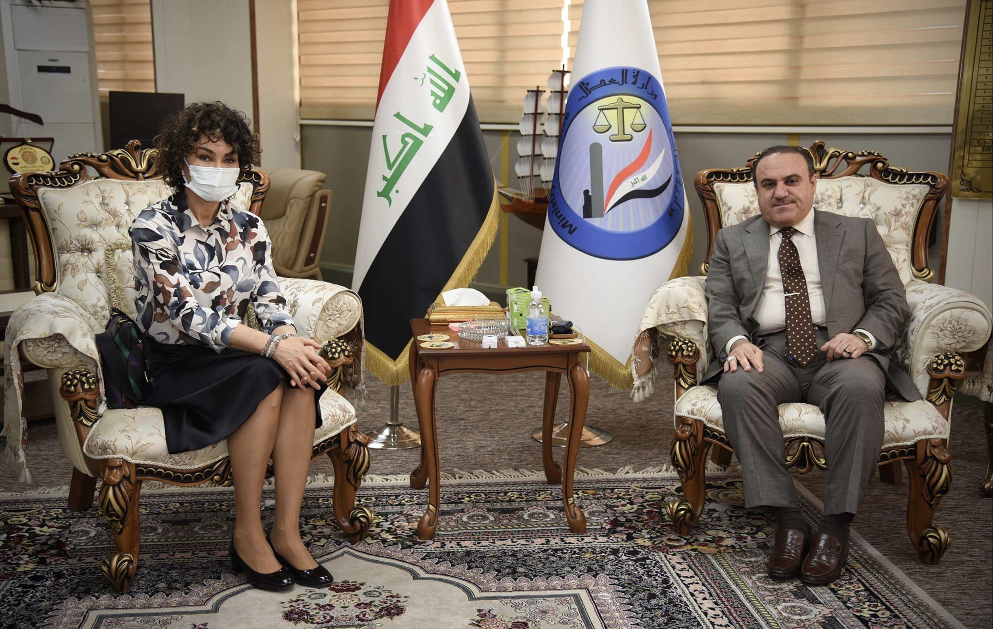 وزير العدل يبحث مع ممثلة صندوق الأمم المتحدة ‏للسكان في العراق اوجه التعاون والتنسيق المشترك بين ‏الطرفين ‏